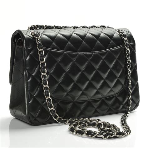 chanel lambskin quilted jumbo double flap b